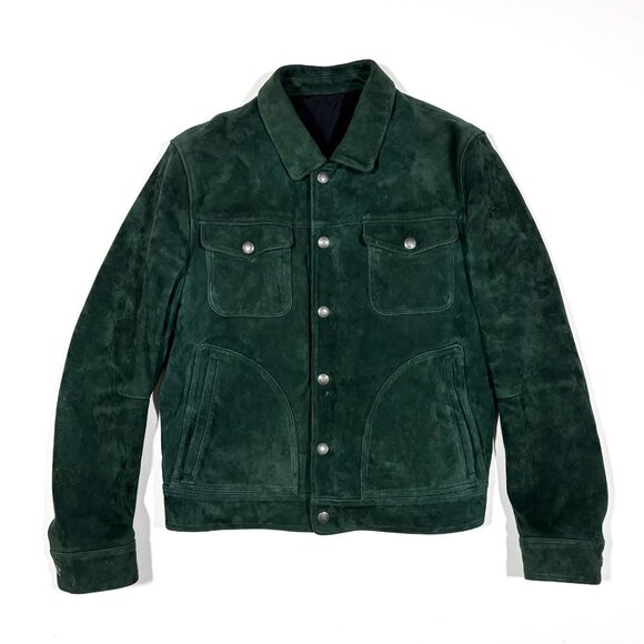 TOM FORD Suede Western Jacket Emerald Green Size 54 - Picture 1 of 12